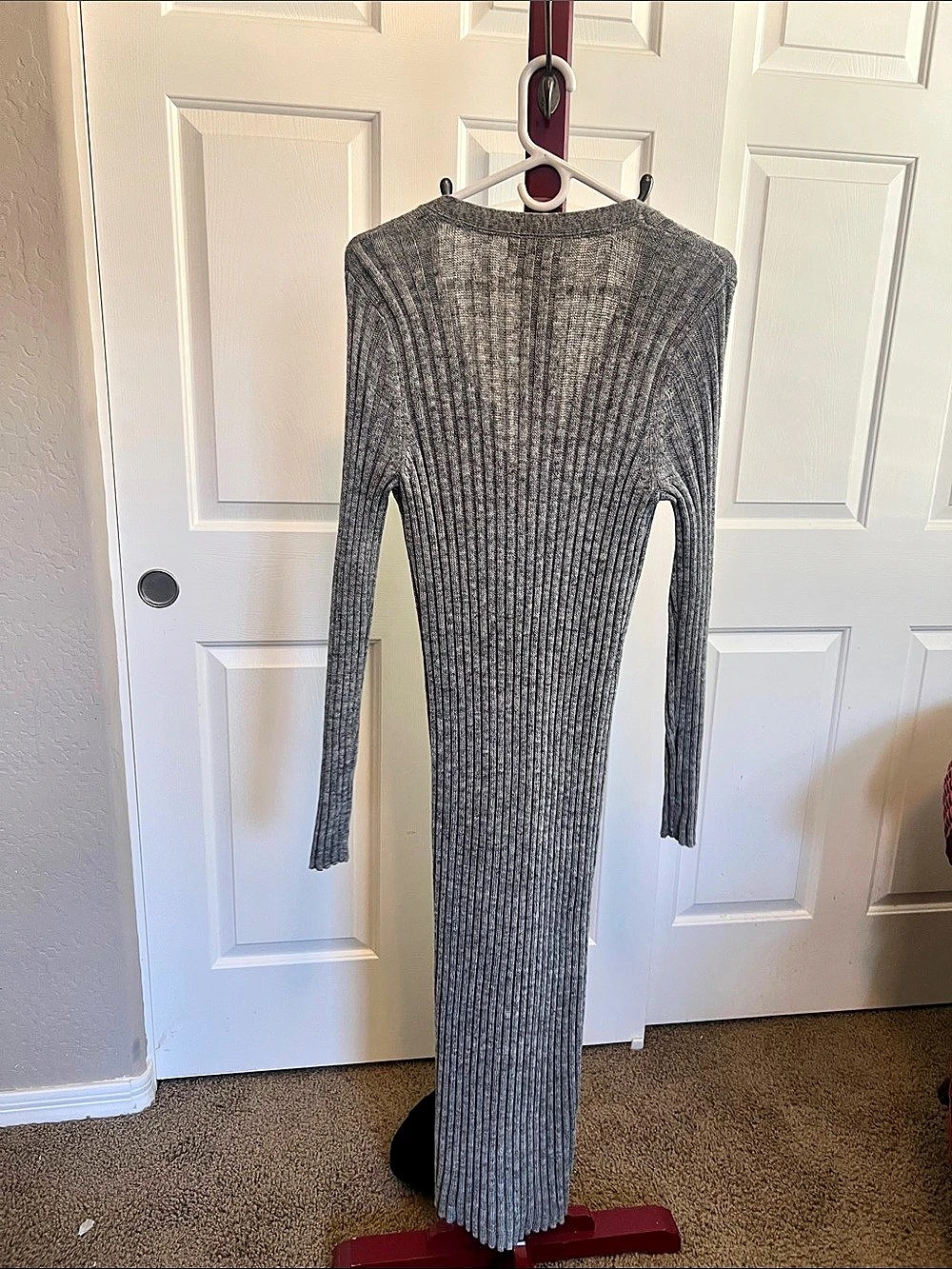 Wild Fable Ribbed Button-Front Cardigan in Gray Size Small - Picture 7 of 8